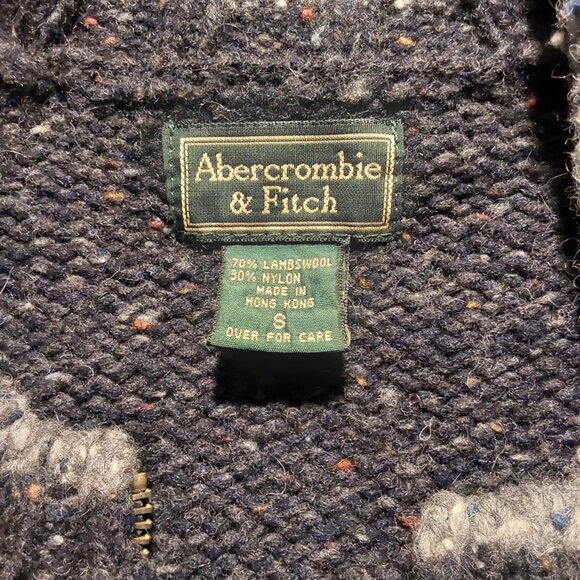 Abercrombie & Fitch Wool-Blend Cropped Zip Cardigan Y2K - Excellent Cond - Small - Picture 9 of 10